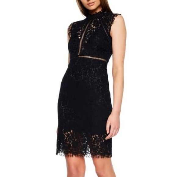 𝅺bardot Halter Lace Midi Dress XS - Picture 3 of 14